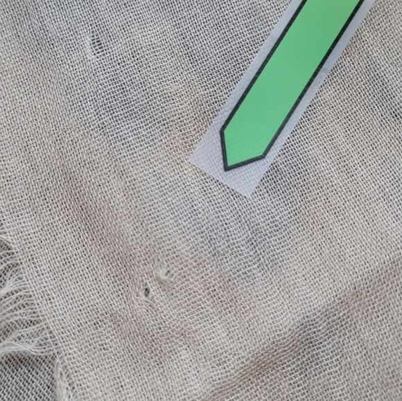 Unique American Flag Pastel Blue & Green on Tan Shawl/Shrug/Vest - OS Fits Most - Picture 10 of 11